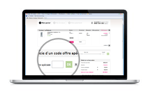 Valider le code promo sur le site marchand